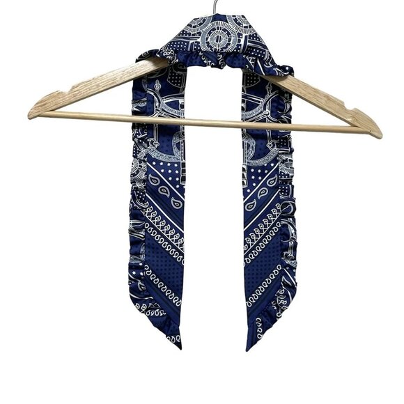 Auth HERMES Twilly H852978S 01 Marine Fonce (Navy) Black White - Scarf - Picture 2 of 7